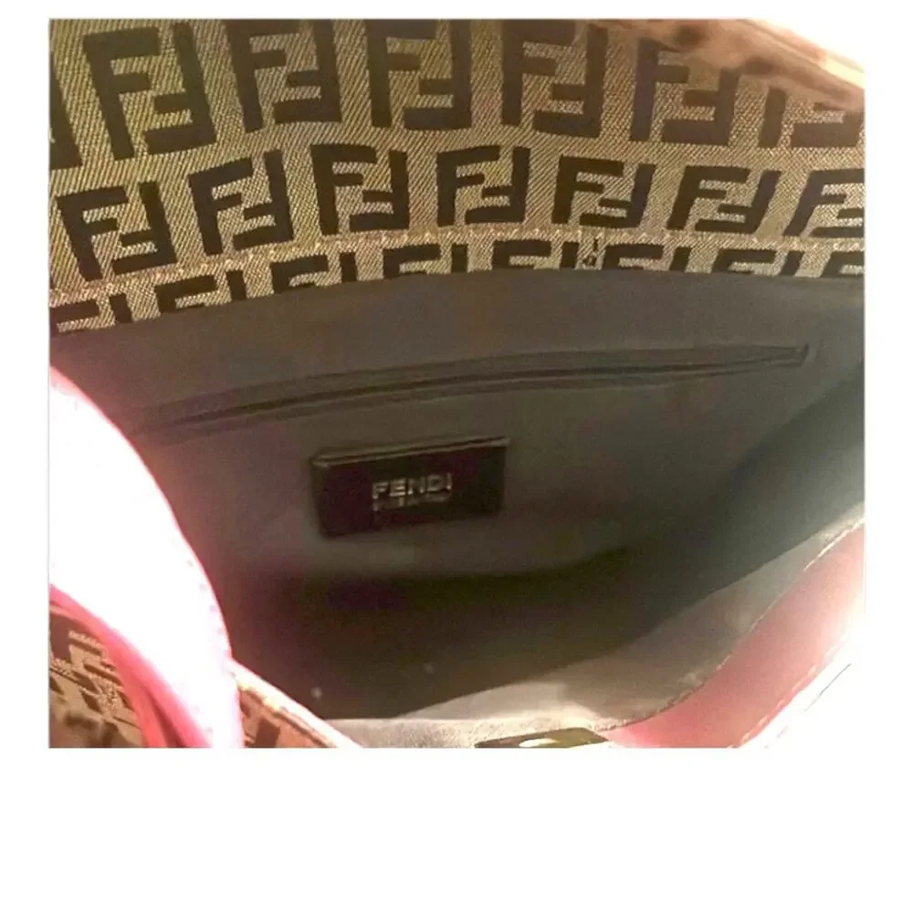 FENDI Tan and Pink Crossbody Bag